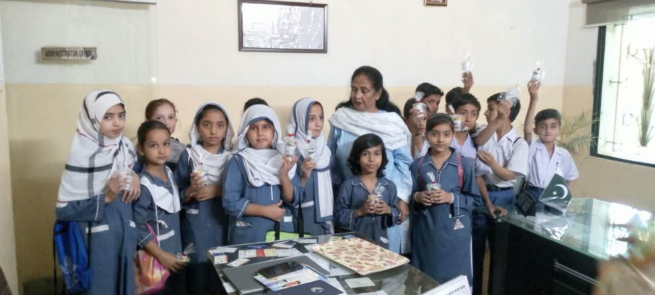 Students participating in a school activity